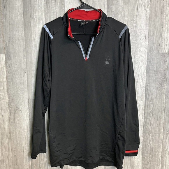 Spyder Active 1/4 Zip Pullover Mens Size XL Moisture Wicking Performance Running - Picture 1 of 9